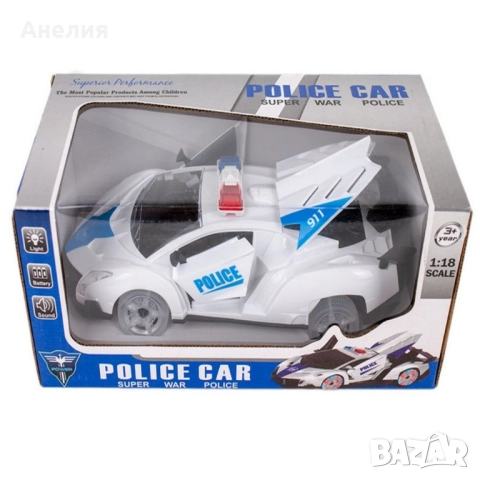 Полицейска кола със светлини и звук, снимка 4 - Коли, камиони, мотори, писти - 52274379