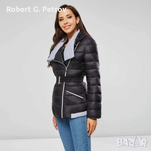 Ново дамско зимно яке с колан, снимка 2 - Якета - 51965562