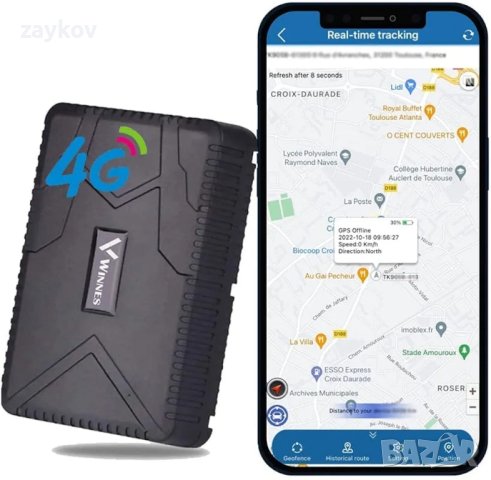 Winnes 4G TK915 GPS тракер работи глобално със силен магнит Автомобилен GPS тракер против кражба

, снимка 1
