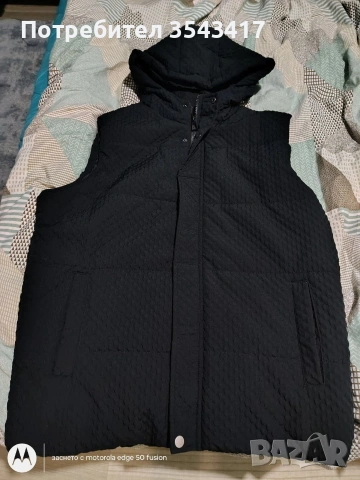 Мъжки Нов,черен елек , снимка 2 - Якета - 53346107