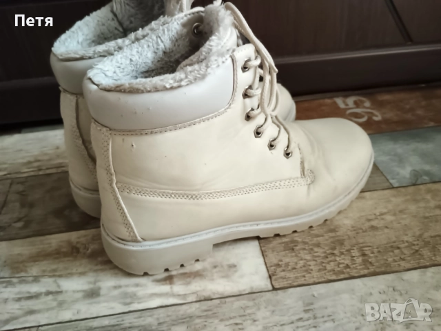 светло сиви боти 38 номер , снимка 2 - Дамски боти - 52141129