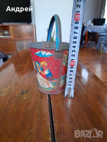 Стара детска кофа,кофичка #5, снимка 4 - Антикварни и старинни предмети - 35427437