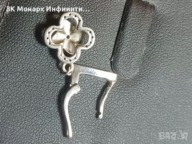 Сребърни Обици , снимка 4 - Обеци - 52683922