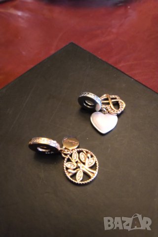 Сребърни талисмани  пандора с розова позлата намалени , снимка 2 - Гривни - 34911996