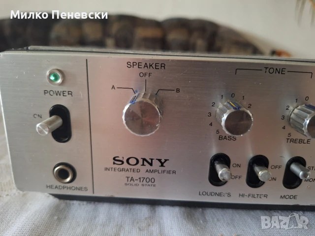 SONY  TA 1700 HIFI VINTAGE STEREO AMPLIFIER MADE IN JAPAN.   ., снимка 3 - Ресийвъри, усилватели, смесителни пултове - 50494005