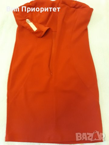 Червена къса рокля MISS CHIC, с вградени подплънки , сексапилна, по тялото , еластична материя., снимка 9 - Рокли - 37258201