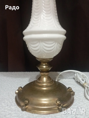 Много голяма старинна лампа с красив абажур, снимка 2 - Антикварни и старинни предмети - 52511885