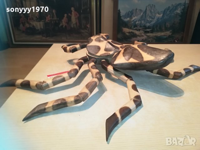 дървен паяк/рак/звяр с 6 крака 70см 1304211207, снимка 15 - Антикварни и старинни предмети - 32529522