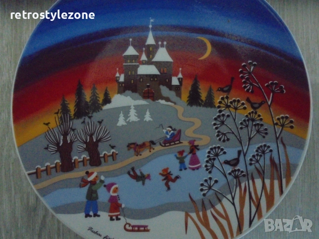 № 8390 Три порцеланови декоративни чинии / пана – Reutter Porzellan  , снимка 4 - Други ценни предмети - 52539989