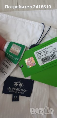 La Martina Marine Cotton Twill Slim Fit Mens Pant Size 36 -  НОВО! ОРИГИНАЛ! Мъжки Летен Панталон!, снимка 11 - Панталони - 50656874