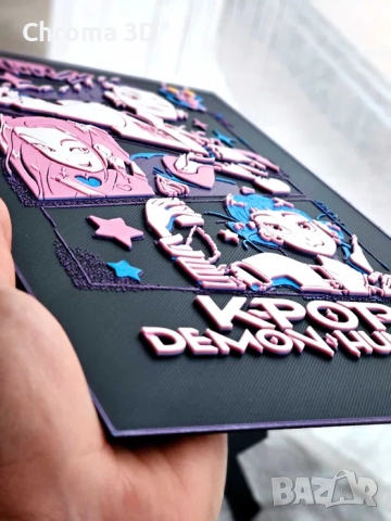 3D Постер/Картина Kpop Demon Hungers / K-pop Demon Hunters Poster, снимка 3 - Картини - 52360383