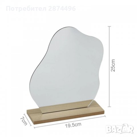 3848 Огледало с дървена стойка Акрилно , снимка 7 - Други стоки за дома - 39890284