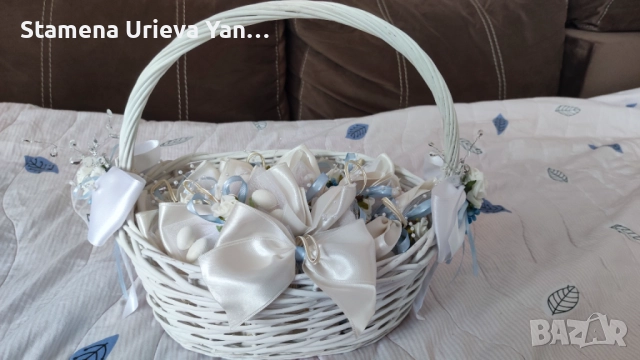 Сватбена кошница, снимка 5 - Сватбени аксесоари - 51789328