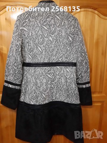 Палто на JUNONA Fashion с уникален дизайн и декорации кожа !, снимка 5 - Палта, манта - 35560222