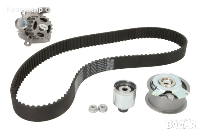 Комплект водна помпа + ангренажен ремък, снимка 2 - Части - 44897906
