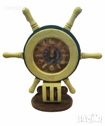 Часовник Ahelos, Рул, Дървен,Настолен, 30 см., снимка 1 - Морски сувенири - 38296391