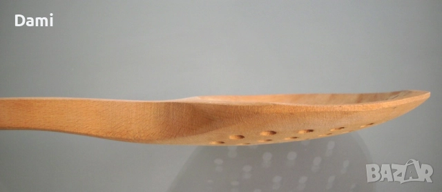 Голяма дървена лъжица решетеста, снимка 6 - Прибори за хранене, готвене и сервиране - 52949097