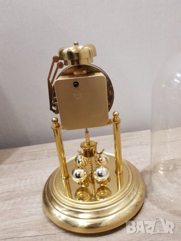 Немски настолен кварцов часовник с колба и с гонг, снимка 6 - Антикварни и старинни предмети - 38333343