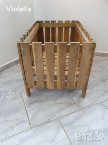 Дървена кашпа размер 62 х 39 х 38 см в отлично състояние, снимка 3 - Саксии и кашпи - 52453944