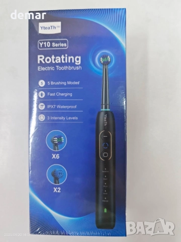 Въртяща се електрическа четка за зъби, 8 глави, 3 интензитета, 5 режима, розова, снимка 10 - Други - 52521207