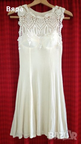 Дантелена официална рокля.Ластична материя с блясък!, снимка 3 - Рокли - 28171781