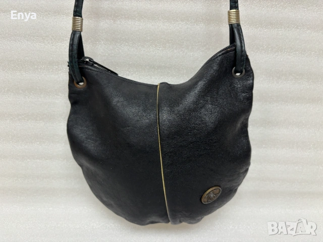 Винтидж дамска кожена чанта за през рамо- черна, марка Riccardo Ferducci, снимка 3 - Чанти - 53572314