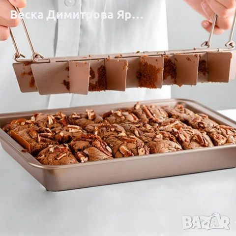 Форма за печене с разделители – 18 равни порции, незалепващо покритие и перфектни сладкиши у дома, снимка 4 - Форми - 53067180