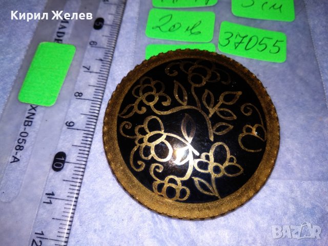 СТАРА ФЛОРАЛНА БРОНЗОВА с ПОЗЛАТА РЕТРО БРОШКА РЯДКА КРАСИВА 37055, снимка 6 - Антикварни и старинни предмети - 39941408