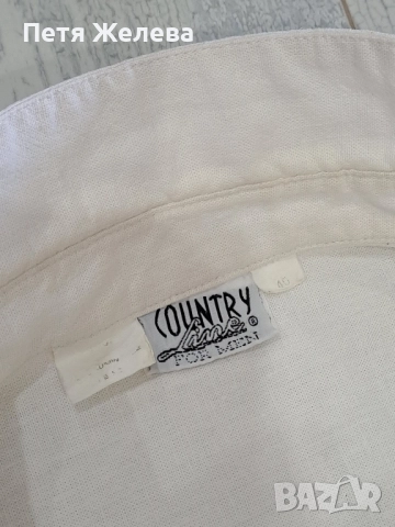 Мъжка ленена риза COUNTRY LINE, снимка 4 - Ризи - 51651250