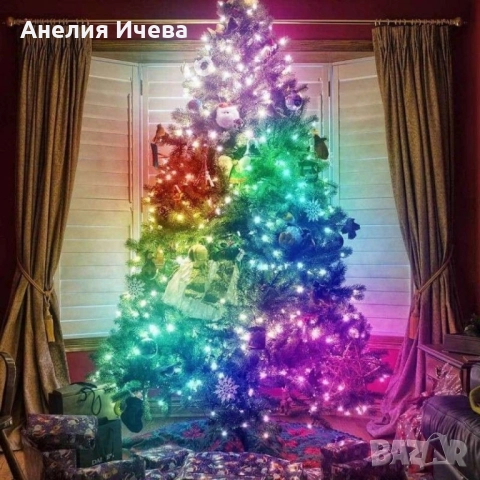 Многоцветни лампички с флашка, дистанционно и приложение за телефон 