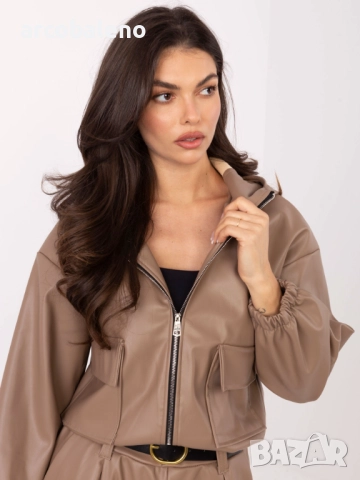 Късо дамско яке от еко кожа, 5цвята , снимка 14 - Якета - 52132094