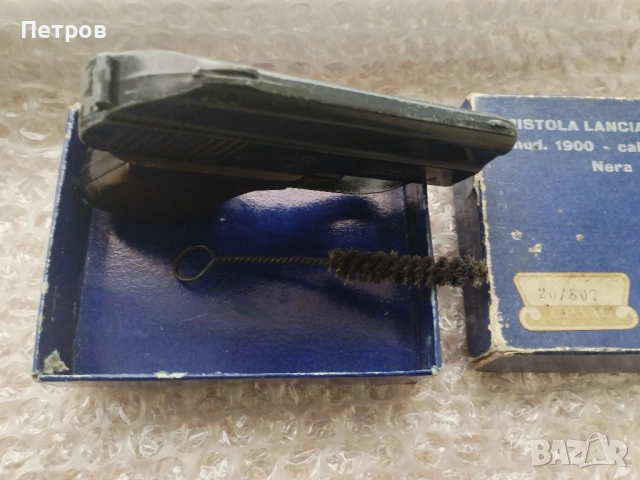 Пистолет Lancia Razzi Mod.1900 6mm.Антика.Модел 1900 г., снимка 10 - Въздушно оръжие - 50922652