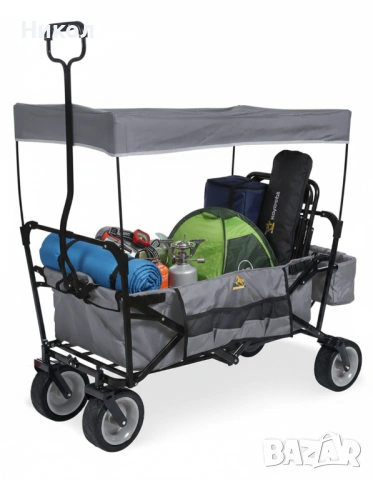 Количка за къмпинг и плаж Pinolino Paco, сгъваема, сива , снимка 11 - Къмпинг мебели - 53468432