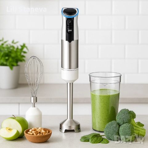 Многофункционален кухненски пасатор с чопър и бъркалка–800W мощност. , снимка 2 - Чопъри и пасатори - 51772510