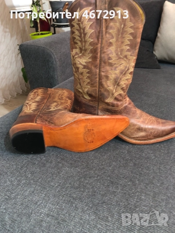 Нови каубойски ботуши/ръчно изработени внос от САЩ #45, снимка 3 - Мъжки ботуши - 52709149