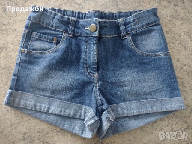 Детски дънкови къси панталонки за момиче, снимка 1 - Детски къси панталони - 43532950