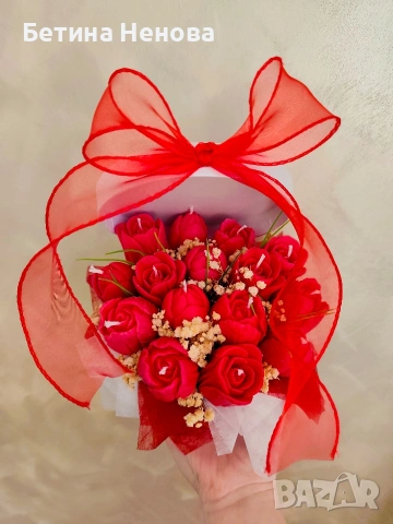 Букети от соеви свещи