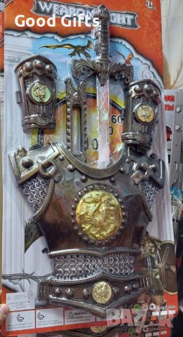 Голям Детски Рицарски комплект с доспехи, снимка 2 - Други - 43298947