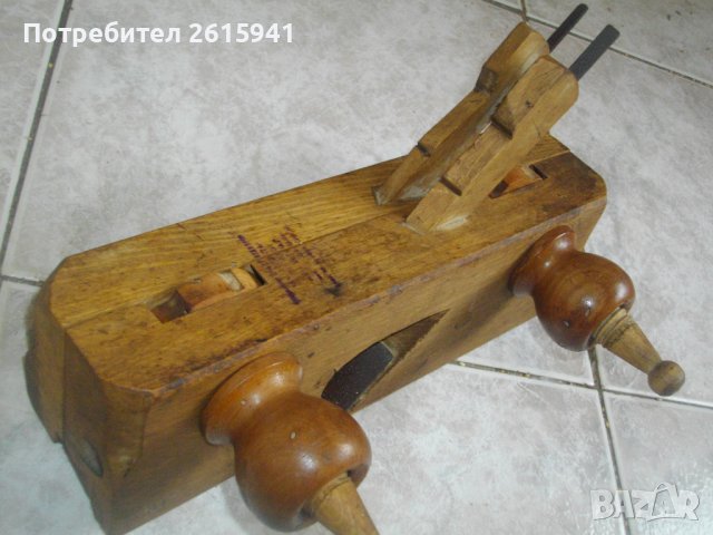 Ново Българско от СОЦА-Ръчно Профилно с 2 Ножа Ренде-Дърводелско-Настройки Дълбочина/Дървени Винтове, снимка 1