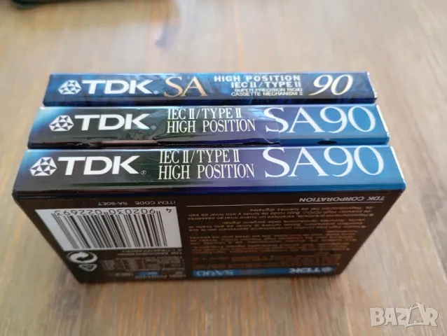 Лот от 3 бр аудио касети TDK SA90 SA 90 нови OVP, снимка 2 - Аудио касети - 49234721
