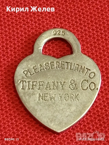 Сребърна висулка във формата на сърце от колекцията Return to Tiffany марково нежно бижу 21452, снимка 9 - Колиета, медальони, синджири - 53062063