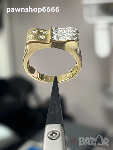 Златен пръстен 14 карата , снимка 5 - Пръстени - 50491962