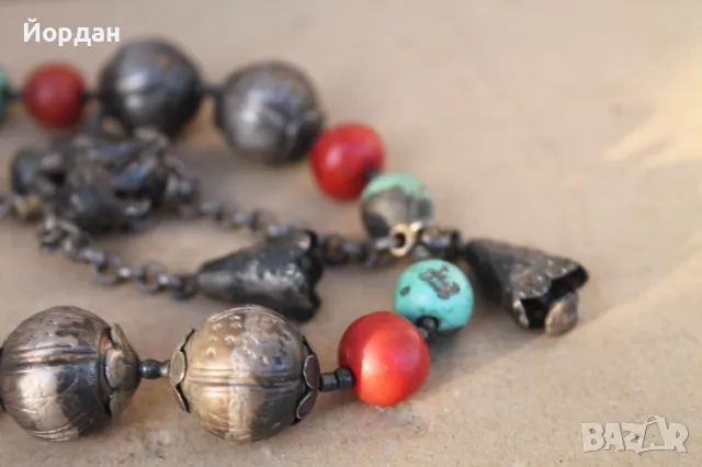 Сребърен гердан Бирма,Непал, снимка 16 - Колиета, медальони, синджири - 47270328