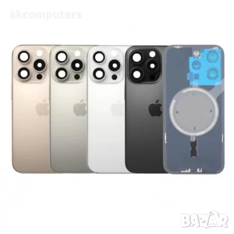 Капак батерия / Задно стъкло Оборудван за iPhone 16 Pro Max 6.9 / Бял / Баркод : 483946