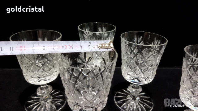 кристални чаши , снимка 4 - Антикварни и старинни предмети - 51410604