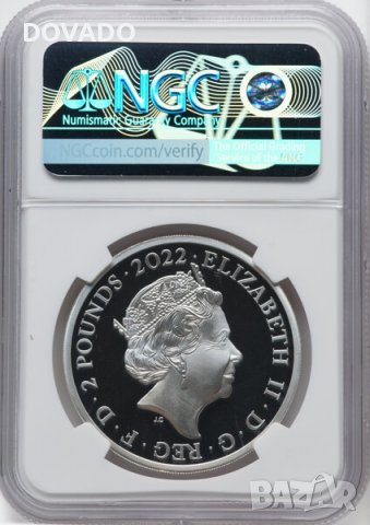 2022 Edward VII - 1oz (31.1г) £2 - NGC PF69 First Releases - Сребърна Монета - Great Britain, снимка 2 - Нумизматика и бонистика - 43893523