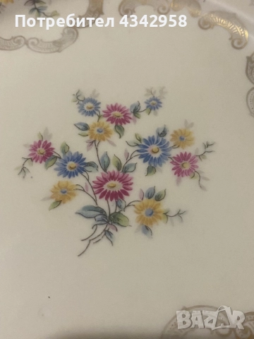 Schumann. 1945г. Порцеланова чиния., снимка 2 - Антикварни и старинни предмети - 52381839