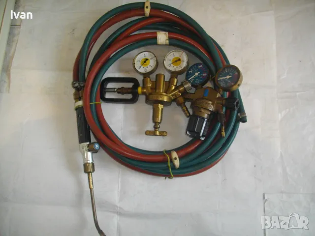 ОКСИЖЕН MESSER GRIESHEIM STARLET 1201 АЦЕТИЛЕНОВА ОКСИЖЕННА ГОРЕЛКА 2Х5м МАРКУЧИ И РЕДУЦИР ВЕНТИЛИ , снимка 3 - Други инструменти - 48090112