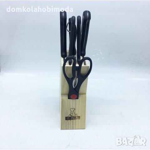 Комплект за кухня с ножове точило и ножица, 8 части, снимка 3 - Аксесоари за кухня - 33618265