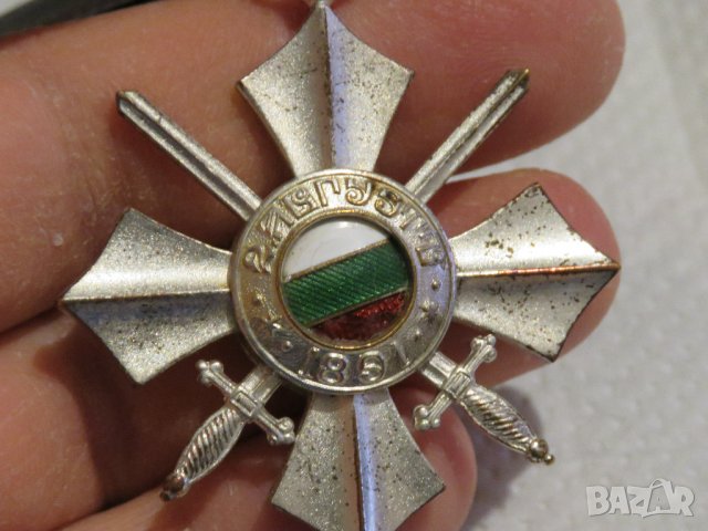 Орден За Военна заслуга 6 степен за фронтови заслуги Царство България, Цар  Фердинандова сребро, снимка 2 - Антикварни и старинни предмети - 35060171